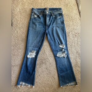 MOTHER The Insider Crop Step Fray, size 28